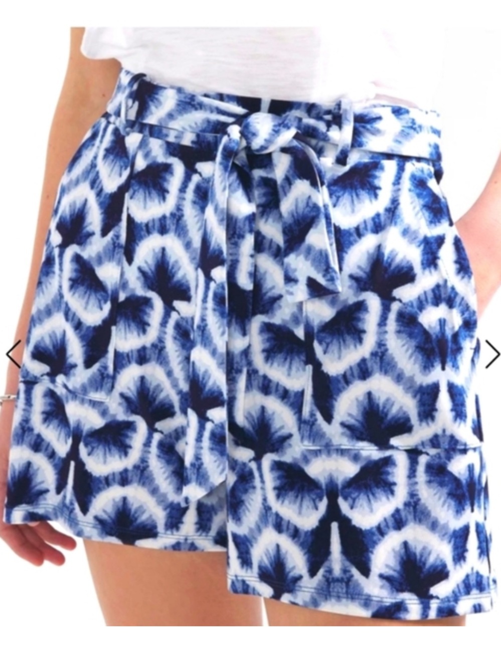 White House Black Market Tie Dye Matte Jersey Short